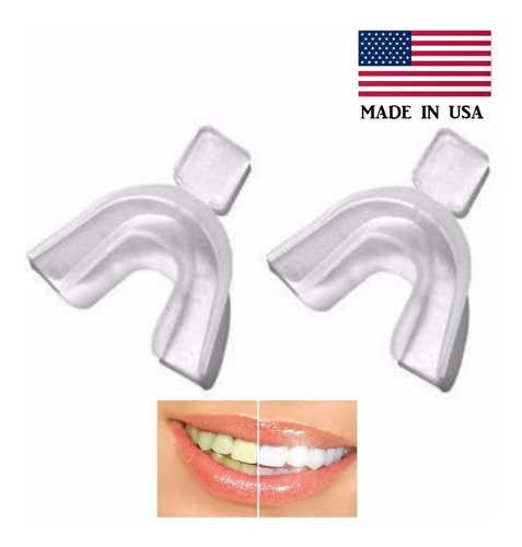 01 Par De Moldeira Termomoldável Para Clareamento Dental Usa