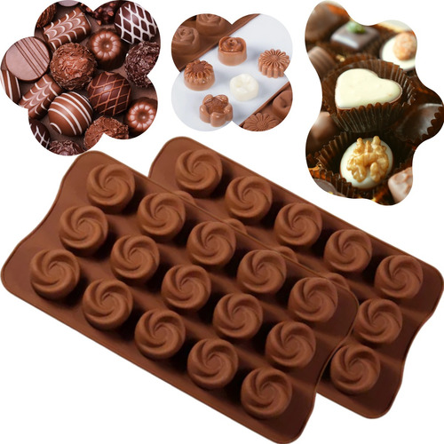 Forma Silicone Chocolate Bombom Sabonete Vela Biscoito Antia