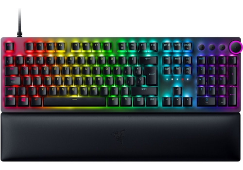 Teclado Gamer Razer Huntsman V2 Qwerty Español España Color Negro Con Luz Rgb