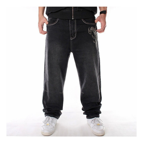 Pantalones Vaqueros Casuales De Hip-hop Para Hombre