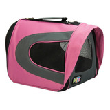 Transportadora Ch Tela C/visera Fashion Mascotas Fancy Pets Color Rosa