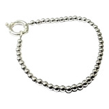 Pulsera Plata 925 Bolitas 4mm En 19cm