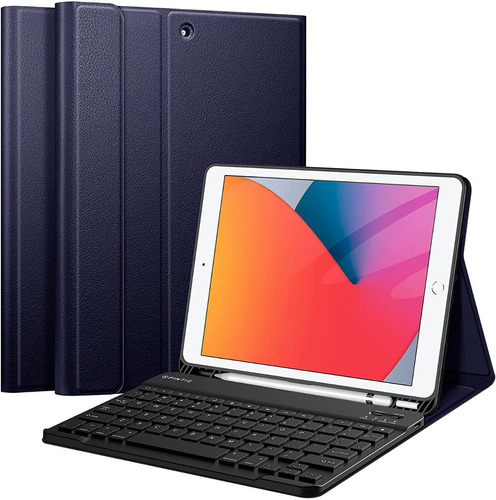 Capa Book + Teclado Sem Fio Para Apple iPad 7 iPad 8 iPad 9