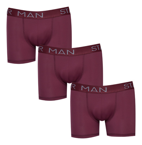 Kit 3 Cuecas Masculinas Boxer Algodão Star Man Original