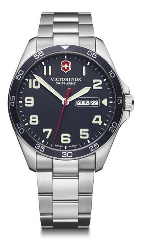 Victorinox Reloj Fieldforce , Azul Color De La Correa Gris