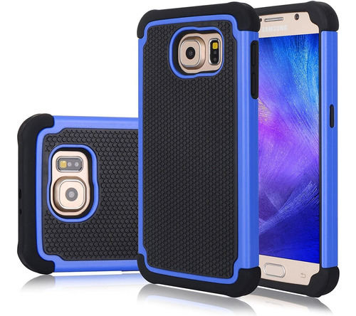 Funda Para Samsung Galaxy S6 Edge (color Azul Y Negro)