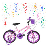 Bicicleta Infantil Para Crianças Aro 16 Femina Com Rodinhas