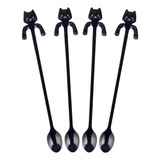 Cucharas Pequeñas Para Gatos De Acero Inoxidable Negro Para 