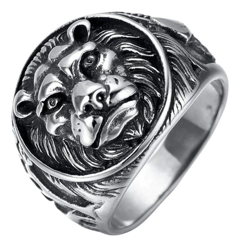 Anel De Leão Masculino Lion King Em Aço Resistente Inox