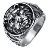 Anel De Leão Masculino Lion King Em Aço Resistente Inox