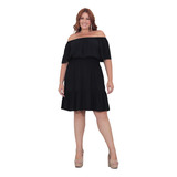 Vestido Curto Preto Ciganinha Plus Size Blogueira Instagram