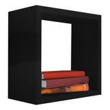 Nicho Decorativo 35x35x20 Cm Em Mdf Preto [f031]