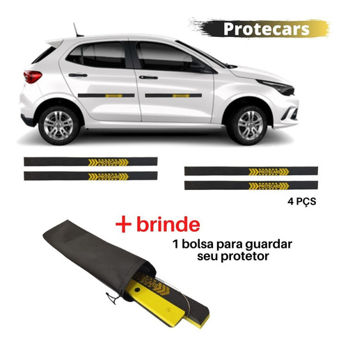 Protetor Para Porta De Carro Removível Kit 4 Pçs 2 Imãs