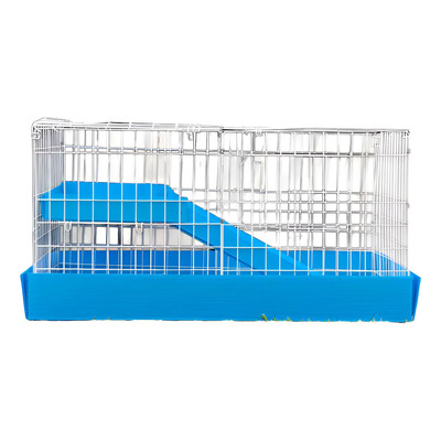 Jaula Animall para Cuyo 40x80x40 cm Alambre Galvanizado Azul con Bandeja | Meses sin interés