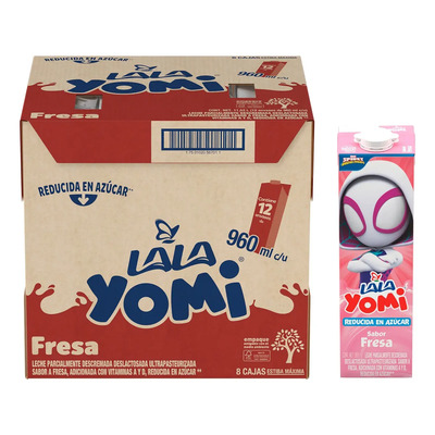 Pack X12 Leche Sabor Fresa Lala Yomi 960ml