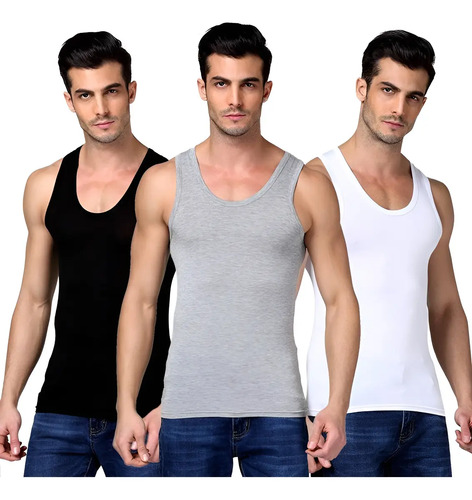 Camisetas De Tirantes Atlética Hombre Paquete Con 3 Piezas | Envío gratis