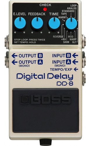 Pedal Boss Dd8 Digital Delay + Cable Interpedal Ernie Ball 