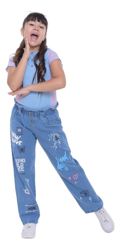  Art-219 Pantalón De Jeans Rígido De Nena Niña Kaorikawaii