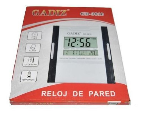 Reloj Digital De Pared/buro Con Alarma-fechador-temperaturan