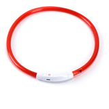 Collar De Pvc Con Luz Led, Mediano, Recargable, Para Perros