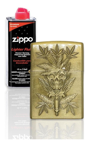 Kit Zippo / Gasolina + Encendedor Tipo Zippo Espada