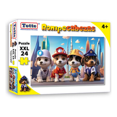 Rompecabezas Totte Perritos al Trabajo 24 Piezas | Piezas Extra Grandes, Gruesas y Durables | Diseñado Para Uso Infantil | Meses sin interés