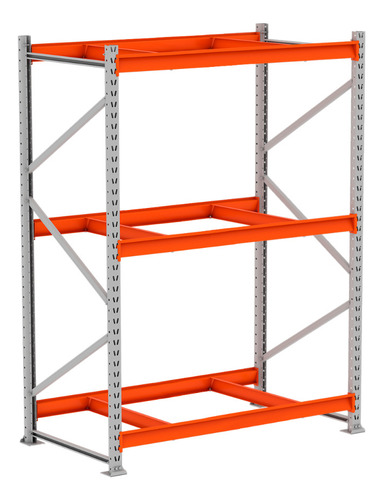 Porta Pallet Cinza Laranja 200x120x80 Paletes Palet 1500kg