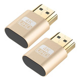 2 X Vga Hdmi Dummy Plug Virtual Display 4k Adaptador 1.4 