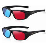 Aoheng Gafas De Juego De Pelculas 3d Rojo Azul 2 Piezas