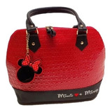 Hermosa Bolsa Mickey & Minnie Mouse Charol Roja Para Dama 