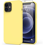 Funda Y Protector De Pantalla Para iPhone 12 Mini (amarillo)