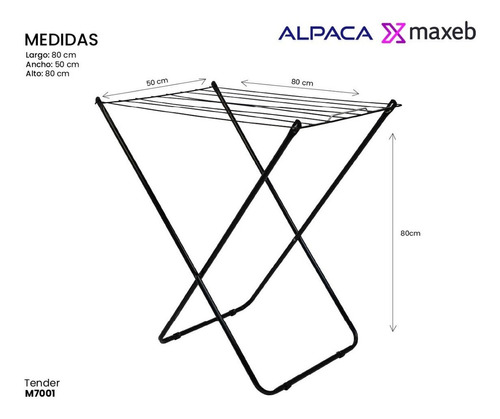 Tender Acero Ropa Portatil 6 Varillas Patas Antideslizante