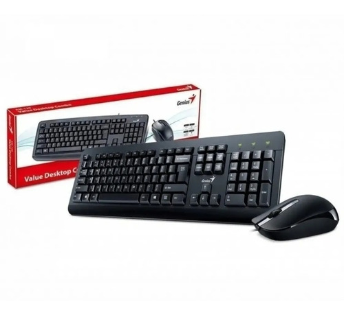 Combo Teclado Y Mouse Genius Usb Km-160 Pc Con Cable