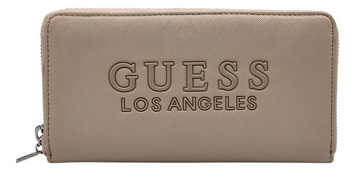 Cartera Guess Para Mujer Los Angeles S7926599 Beige Diseño De La Tela Liso