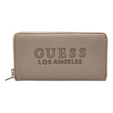 Cartera Guess Para Mujer Los Angeles S7926599 Beige Diseño De La Tela Liso