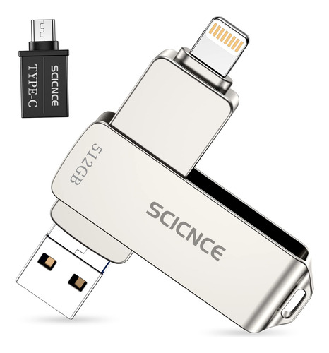 Scicnce Memoria Usb Usb De 512 Gb Para iPhone, Memoria Usb, 