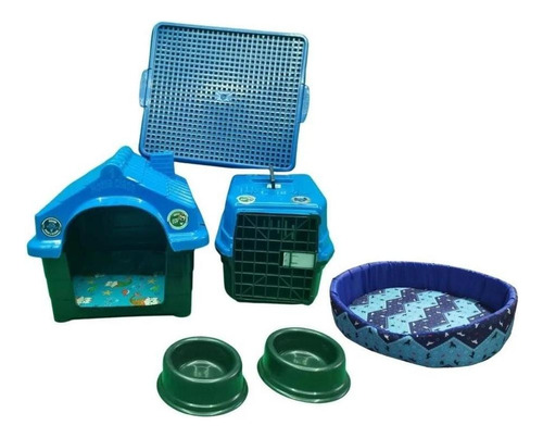 Kit Cachorro Casinha Caminha Caixa Transporte Sanitário N4