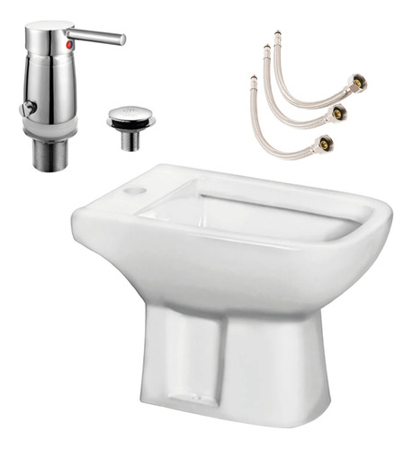 Combo Bidet Sanitario 1 Agujero Grifería Monocomando Canilla