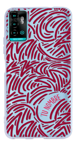 Funda Para Zte Para Mujer Rayas Vino Con Nombre