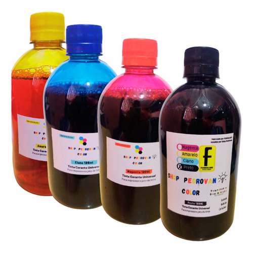 Tinta Compativel Hp Canon Brother Blach Ciano Magenta Yellow