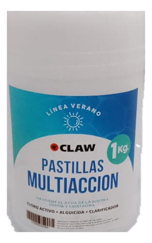 Pastillas De Cloro 200g X 1 Kg Para Piletas Claw