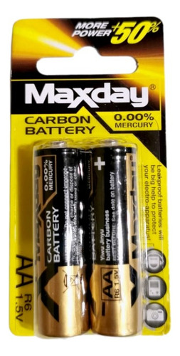 Pilas Baterias X4unidades Aa Maxday Carbono 1.5v R6