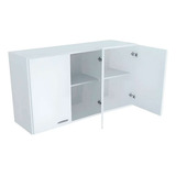 Mueble Alacena Blanca 1,20 Mt Amube Trento Manijas Cromadas Color Blanco