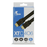 Cable Plano Hdmi Xtc-406 Macho A Macho Xtech 1.8 Metros 4k