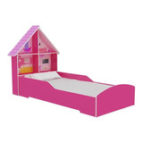 Cama Infantil Menina Baby Casinha Especial Rosa Rede Móveis