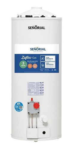 Termotanque A Gas Natural Señorial 50l Zafiro A/r Sup/inf