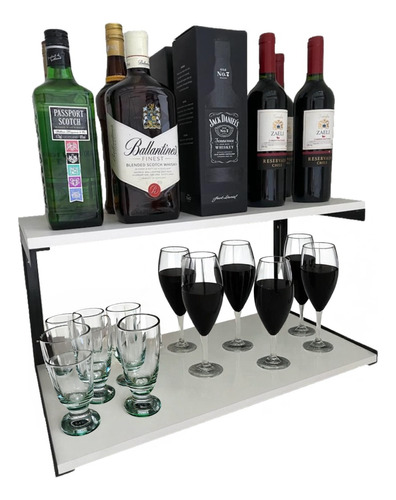 Estante Parede Mdf Decoração Sala De Estar Adega Vinhos Taça