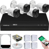 Kit 4 Câmeras De Segurança Intelbras 1120b Dvr 1204 Hd 500gb