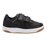 Zapatilla Topper Boris Kids Velcro Negro Tenis-colegial !!