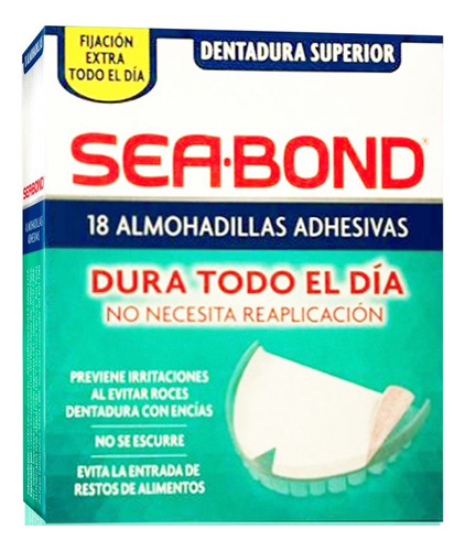 Almohadillas Adhesivas Sea Bond Dentadura Postiza Superior 